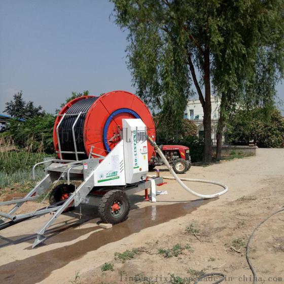 山东卷盘式农用喷灌机 75-300型小麦浇水机 移动式喷灌设备